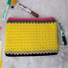 Load image into Gallery viewer, Crocheted Pencil Theme Pouch
