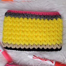 Load image into Gallery viewer, Crocheted Pencil Theme Pouch