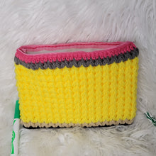 Load image into Gallery viewer, Crocheted Pencil Theme Pouch