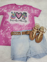 Load image into Gallery viewer, Mom life, Sublimation bleached tshirt