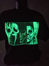 Load image into Gallery viewer, Glow in the Dark Horror Characters Shirt - photo 2