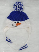 Load image into Gallery viewer, Crocheted Snowman Hat with earflap