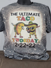 Load image into Gallery viewer, The Ultimate Taco Tuesday Bleached T-Shirt by Cristina's Handmade Creations