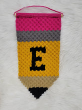 Load image into Gallery viewer, Crocheted Pencil Banner
