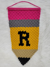 Load image into Gallery viewer, Crocheted Pencil Banner