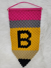 Load image into Gallery viewer, Crocheted Pencil Banner