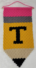 Load image into Gallery viewer, Crocheted Pencil Banner