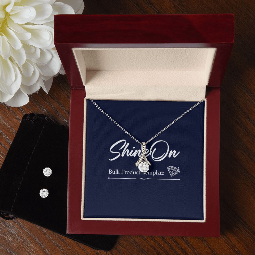 Alluring Beauty Necklace and Cubic Zirconia Earring Set