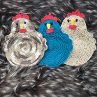 Crocheted Chicken Potholders