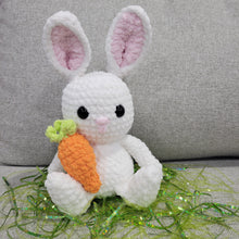 Load image into Gallery viewer, Crocheted Bunny in a Jumbo Personalized Egg.
