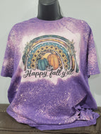 Happy Fall Y'all bleached Shirt