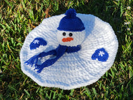 Crocheted Melted Snowman
