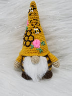 Crocheted Bumble Bee gnome