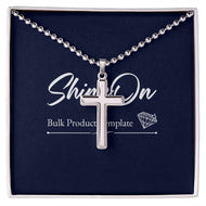 Stainless Cross Necklace with Ball Chain