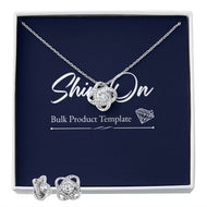 Love Knot Necklace & Earring Set